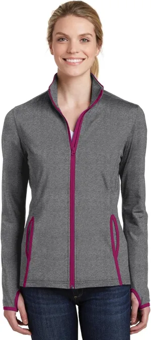 SPORT-TEK Ladies SPRT_Wick Stretch Contrast Full-Zip JKT F20