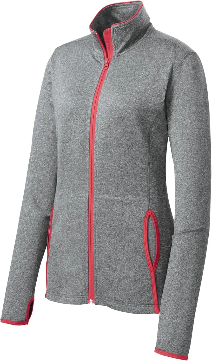 SPORT-TEK Women's Sport-Wick Stretch Contrast Full-Zip Jacket LST853