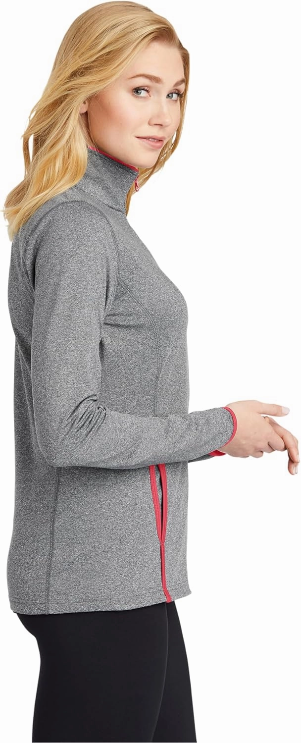 SPORT-TEK Women's Sport-Wick Stretch Contrast Full-Zip Jacket LST853