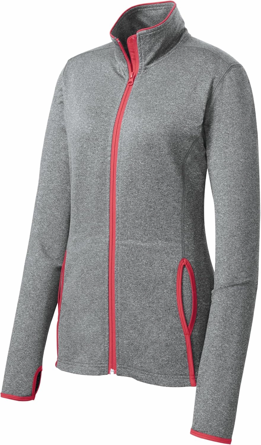 SPORT-TEK Women's Sport-Wick Stretch Contrast Full-Zip Jacket LST853