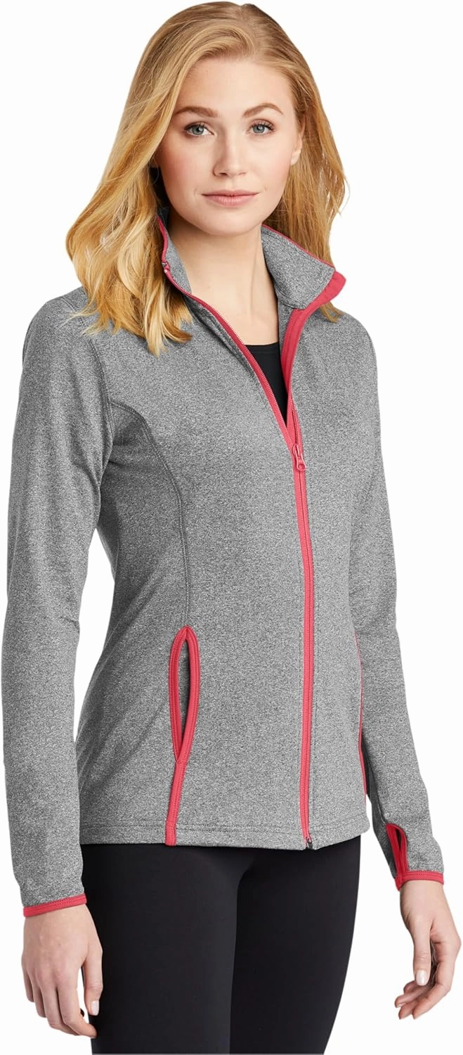 SPORT-TEK Women's Sport-Wick Stretch Contrast Full-Zip Jacket LST853