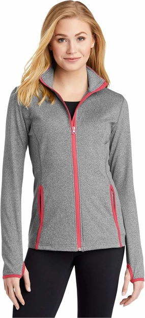 SPORT-TEK Women's Sport-Wick Stretch Contrast Full-Zip Jacket LST853