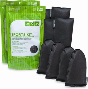 Sports Kit Deodorizer Bag Set w/Natural Bamboo Charcoal