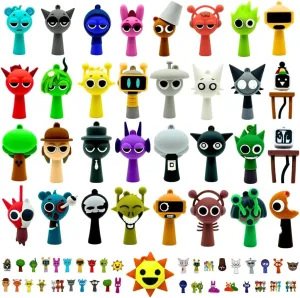 Sprunki Toy Figures Set – Sky, Wenda, Mr. Fun Computer, Pinki, Simon & More – Collectible Phase 1 & 2 Action Figures, Kid-Favorite Mini Toys (33 pcs)