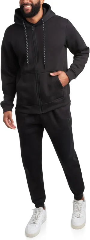 Spyder Mens Track Suit Set - 2 Piece Men's Activewear Fleece Zip Up Hoodie and Jogger Sweatpants, Sweatsuits for Men (S-XXL)