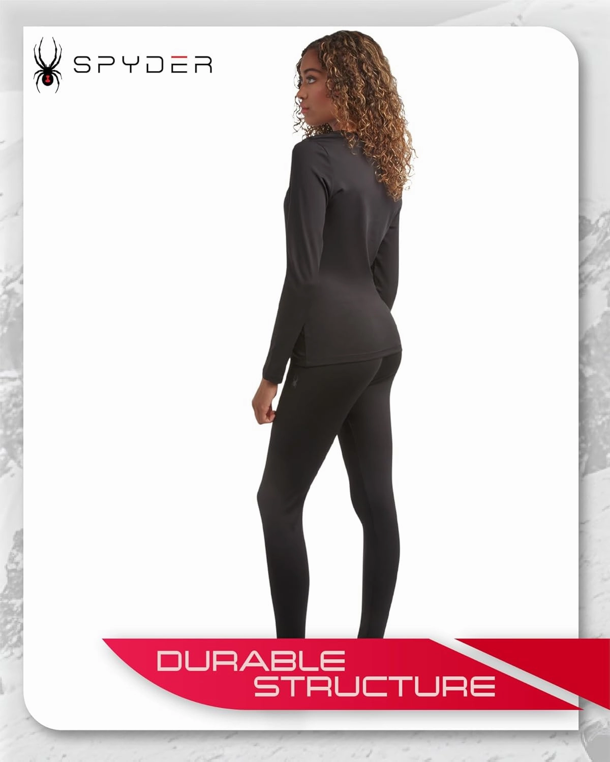 Spyder Women's Thermal Underwear Set - 4 Piece Brushed Back Fleece Lined Long Johns Base Layer Set for Women (Sizes: S-XL)