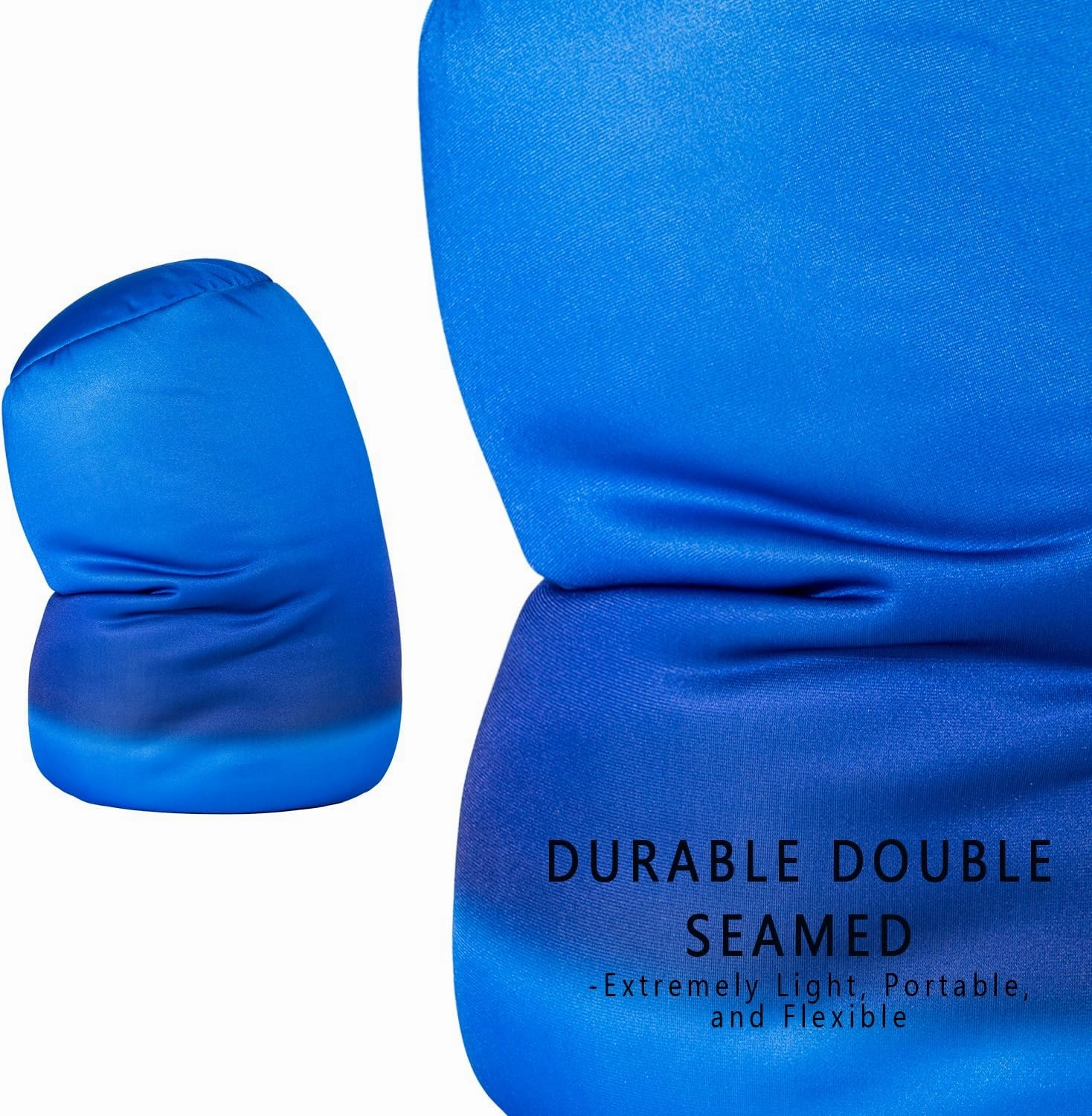 Squish Bean Bed Microbead Pillow Bolster Tube Body Pillow Smooth Cool Touch Fabric Neck & Back Support Throw Travel Pillow Fun Colors (Dark Blue Colorful)