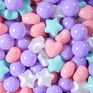 Star Ball Pit Balls for Toddlers -100pcs Phthalate Free BPA Free Crush Proof Play Balls Play Tent Pool Playhouse Playpen Party Banner Decoration.