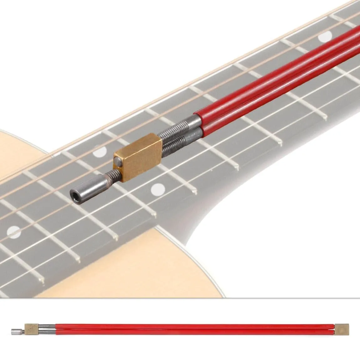 StewMac 2-Way Adjustable Hot Rod Truss Rod, 4mm Allen Nut, 18" Overall Length (2552)