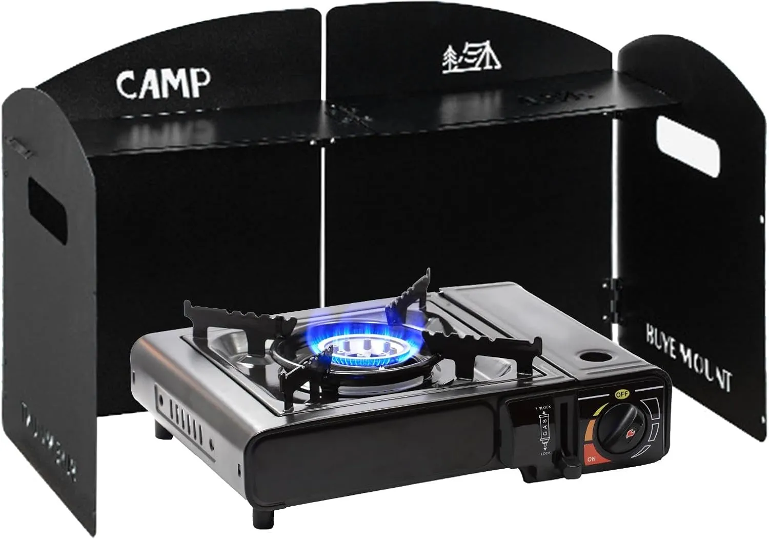 Stove Wind Screen - Camping Stove Windscreen | Folding Stove Windscreen | Thickening Camping Stove Windscreen | Portable Burner Wind Blocker With Storage Bag For Backpacking Outdoor