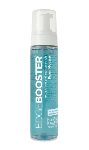 Style Factor Edge Booster Extra Shine Foam Wrap Moisture Rich Foam Mousse 9 Oz (with Shea Butter & Jamaican Black Castor Oil)