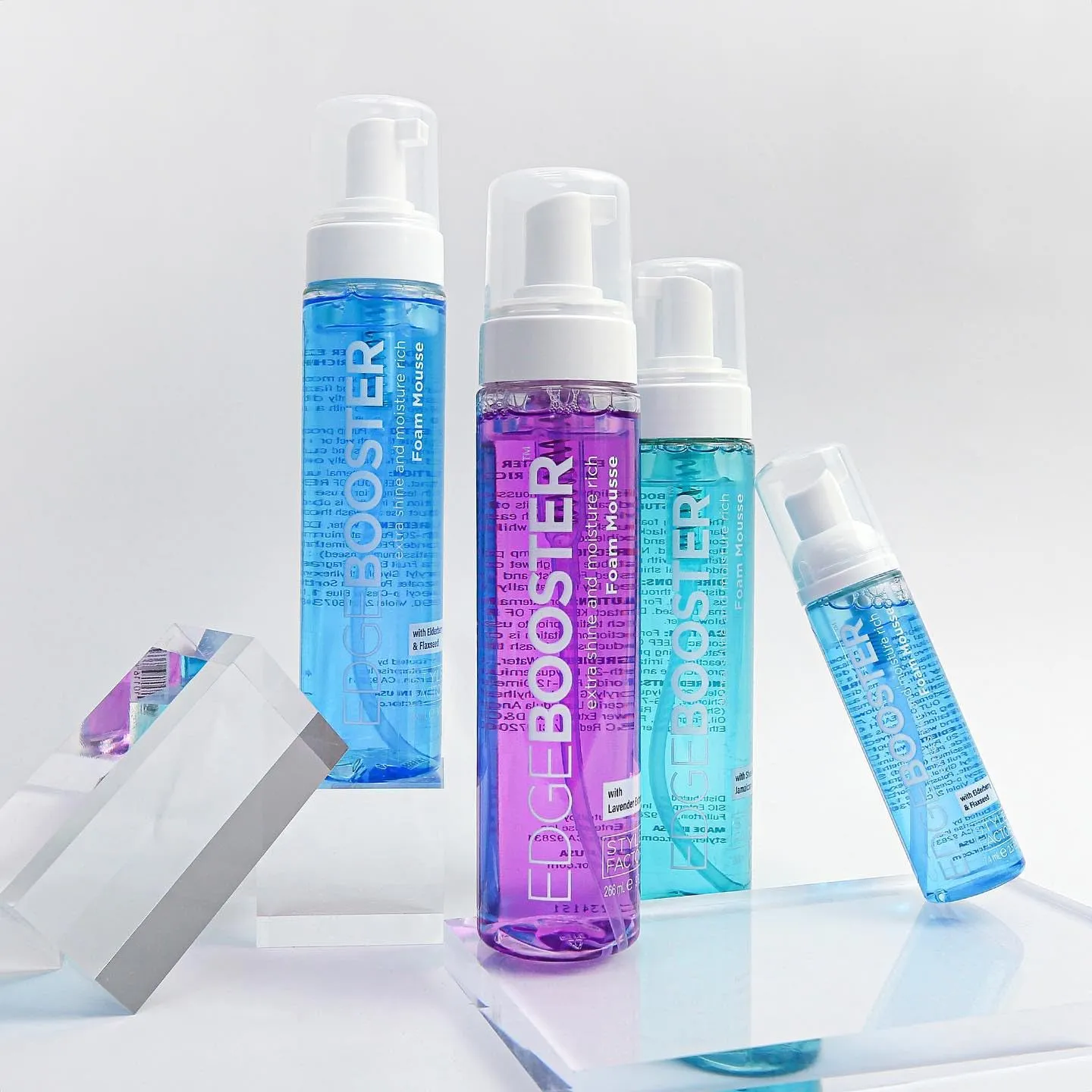 Style Factor Edge Booster Extra Shine Foam Wrap Moisture Rich Foam Mousse 9 Oz (with Shea Butter & Jamaican Black Castor Oil)