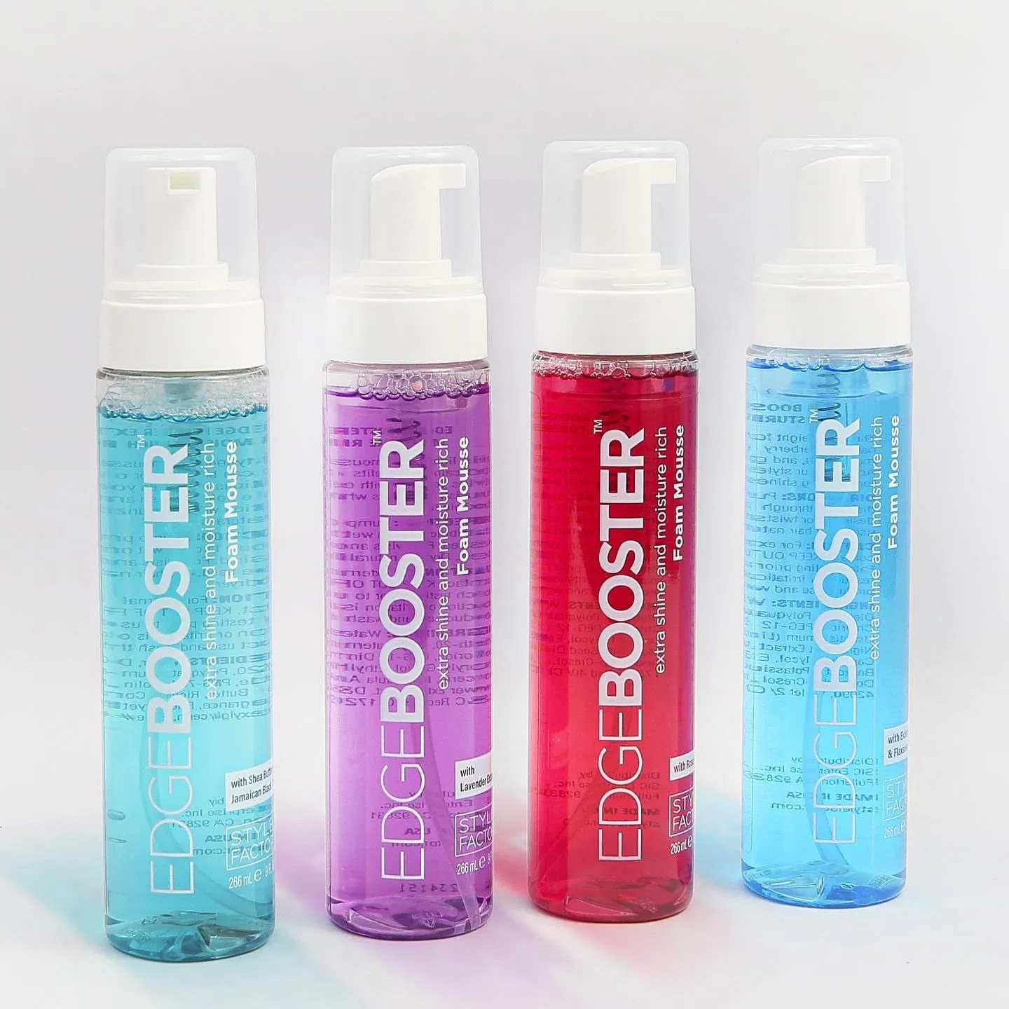 Style Factor Edge Booster Extra Shine Foam Wrap Moisture Rich Foam Mousse 9 Oz (with Shea Butter & Jamaican Black Castor Oil)