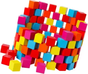 SUPVOX 100PCS Blocks Colorful Cube Teaching for Early Education for Material for Long Term Use for Color Shape Recognition