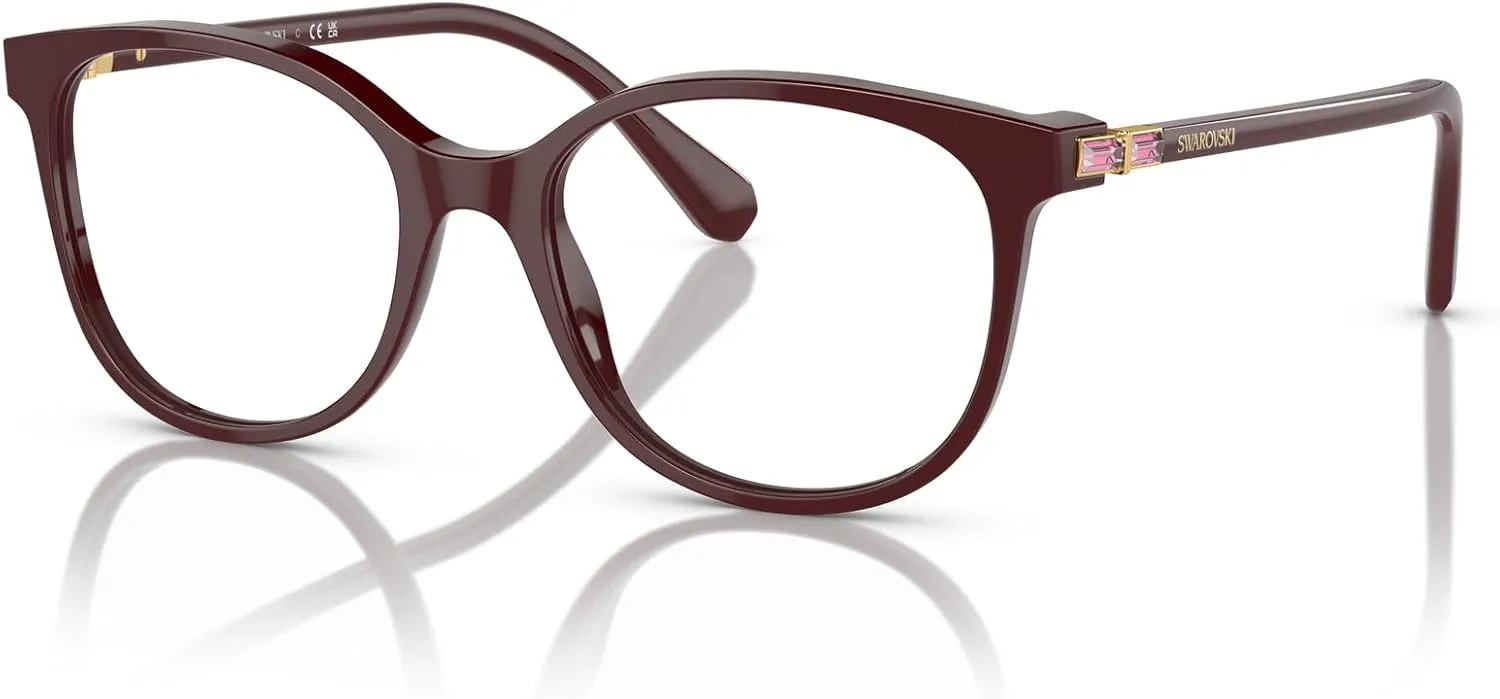 Swarovski Women's Sk2002f Low Bridge Fit Square Prescription Eyewear Frames