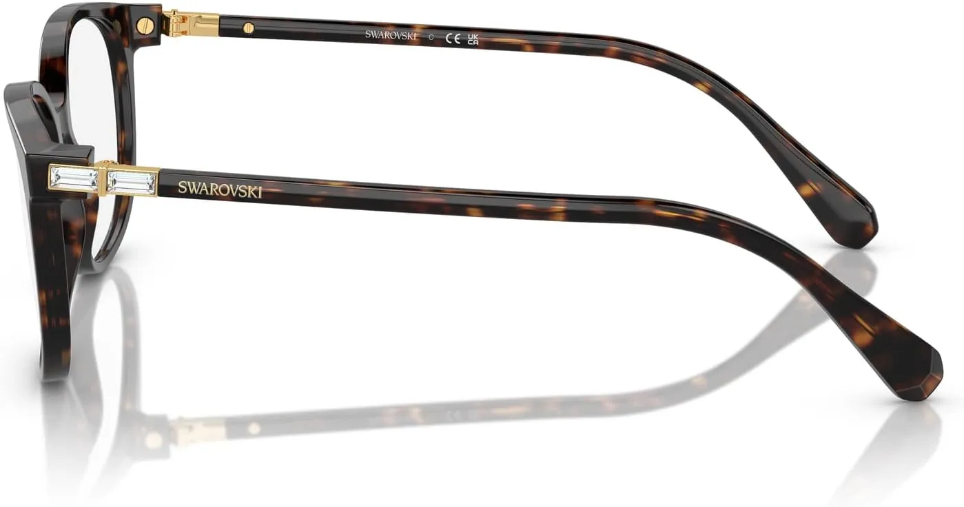 Swarovski Women's Sk2002f Low Bridge Fit Square Prescription Eyewear Frames