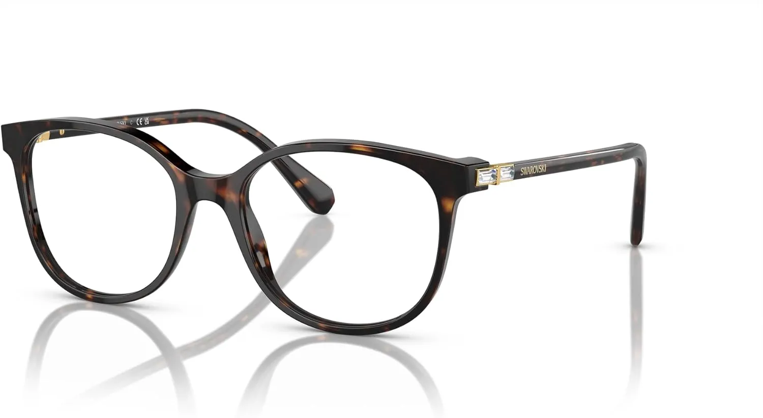 Swarovski Women's Sk2002f Low Bridge Fit Square Prescription Eyewear Frames