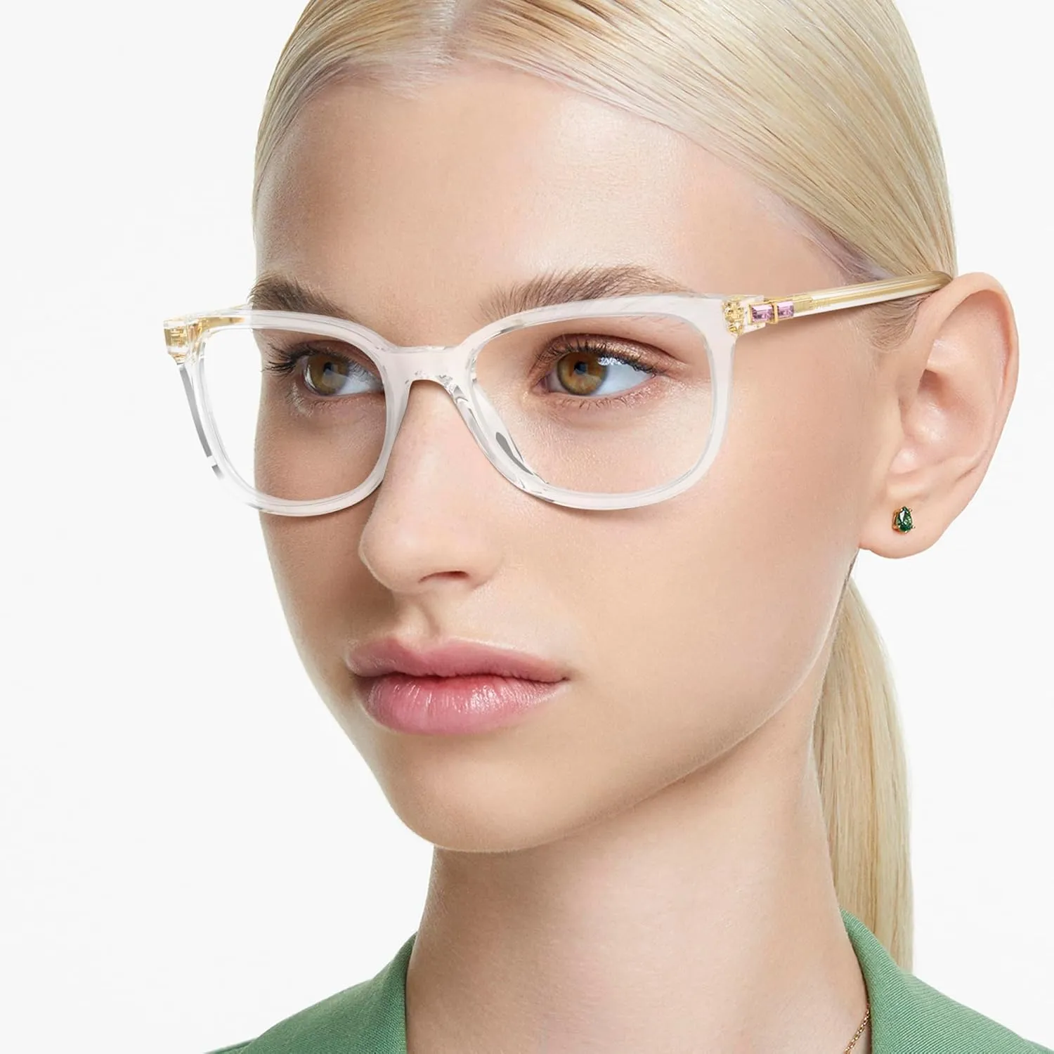 Swarovski Women's Sk2003 Rectangular Prescription Eyewear Frames