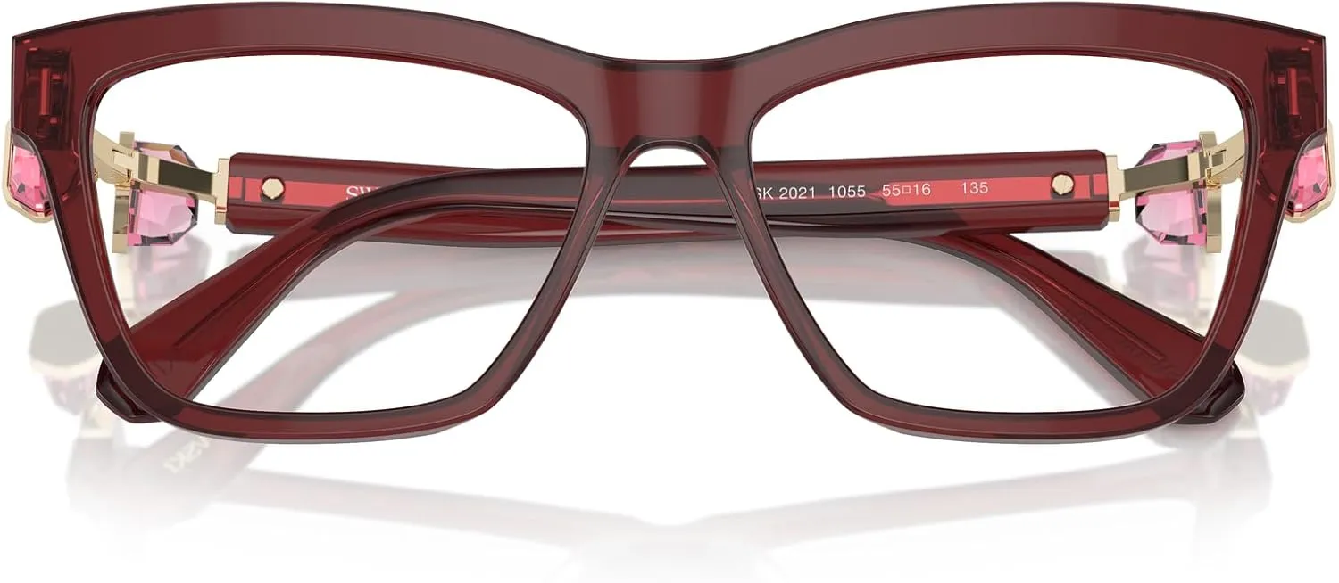 Swarovski Women's Sk2021 Square Prescription Eyewear Frames