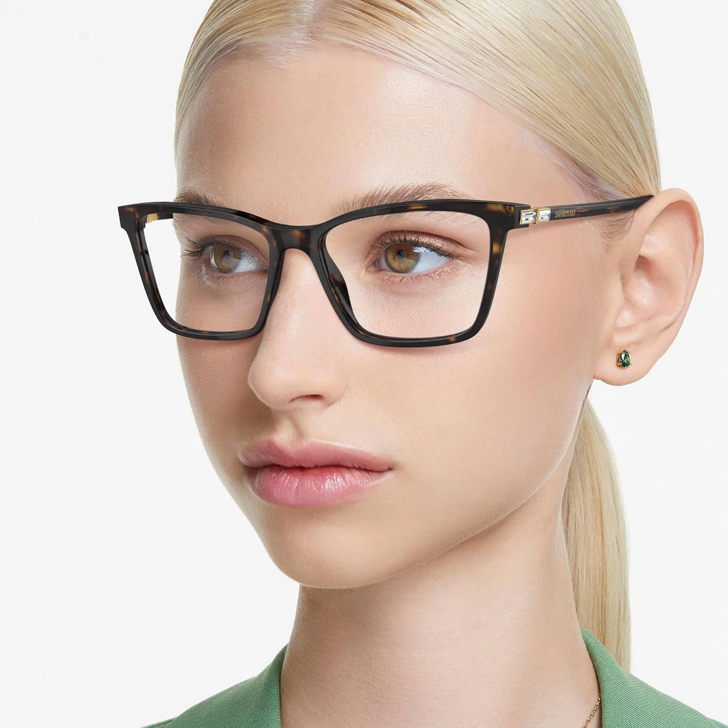 Swarovski Women's Sk2015 Rectangular Prescription Eyewear Frames