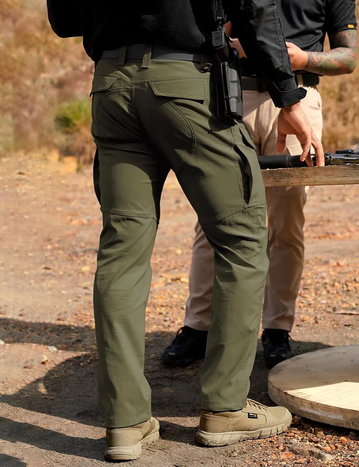 Tactical Pants Men's Flex Ripstop Water-Resistant Lightweight Stretch Cargo Trousers for EDC Outdoor Work Hiking