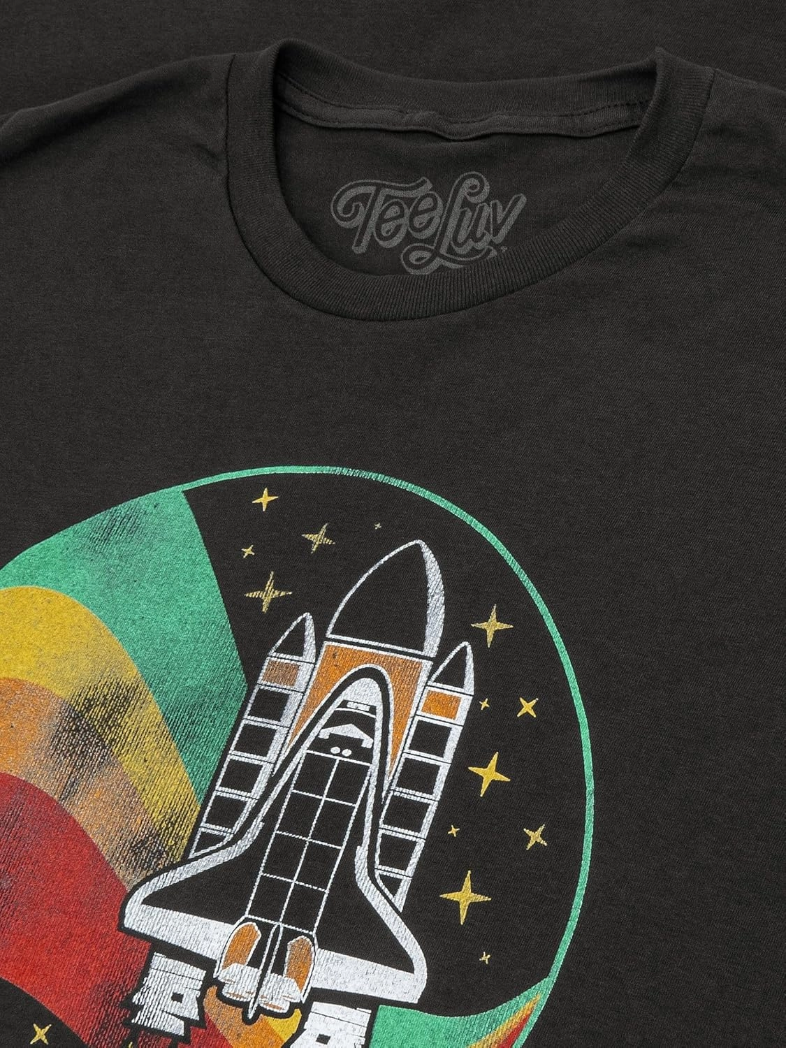 Tee Luv Men's NASA Space Shuttle Shirt - NASA Worm Logo Stars T-Shirt