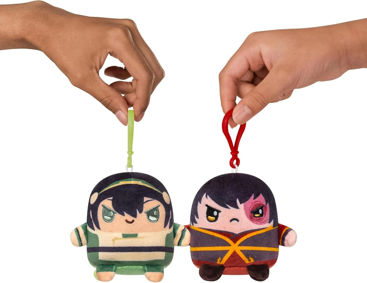 Teeturtle Avatar The Last Airbender Besties Keychains 4 Pack - Novelty Clip-On Plush with Magnetic Hands