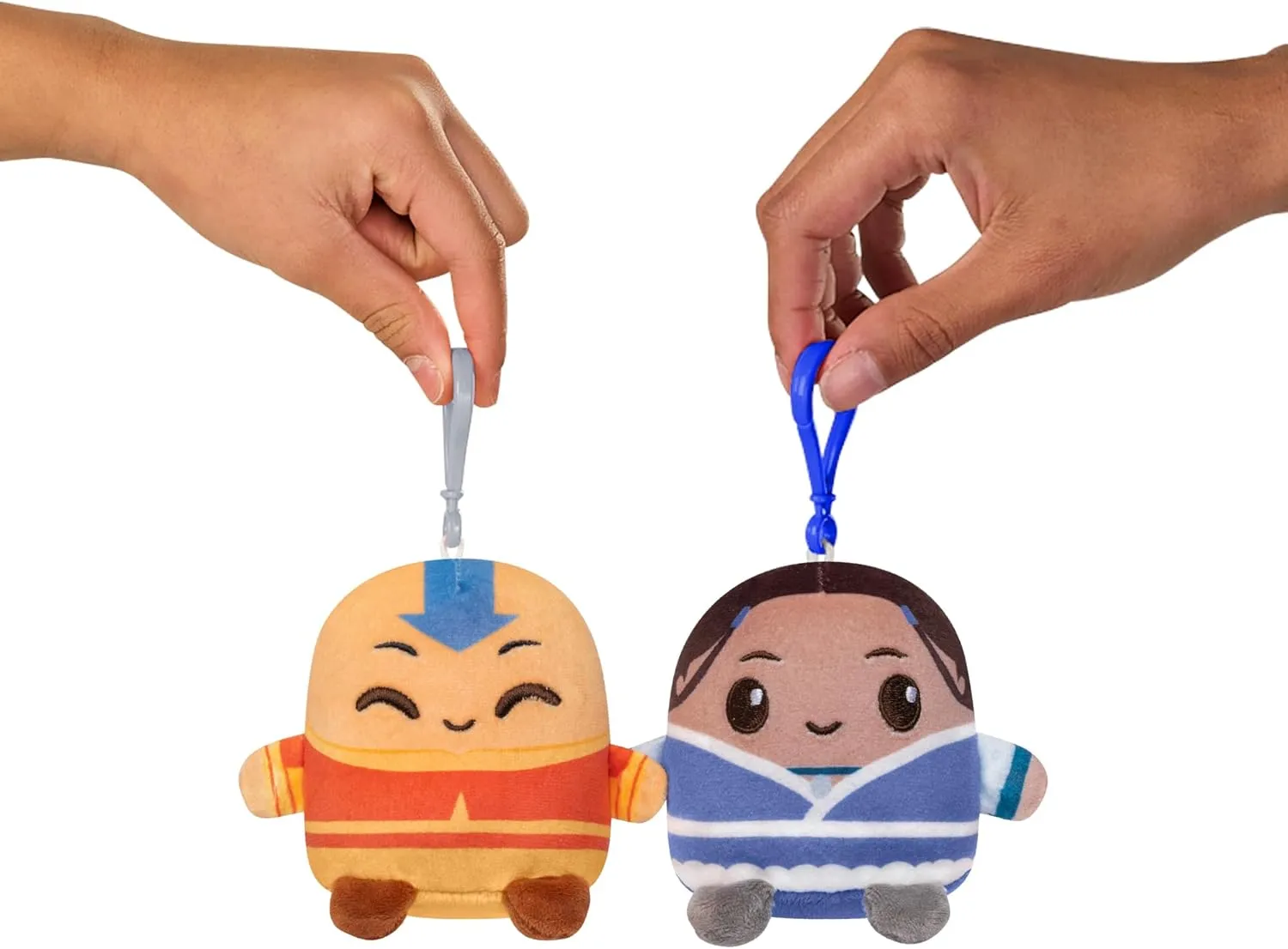 Teeturtle Avatar The Last Airbender Besties Keychains 4 Pack - Novelty Clip-On Plush with Magnetic Hands