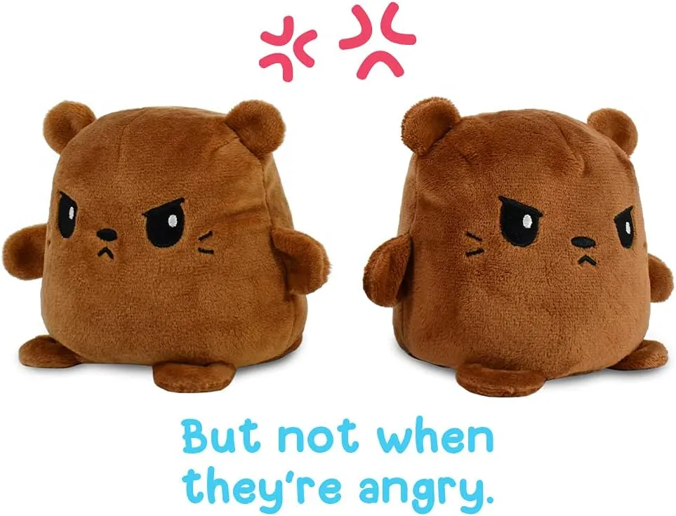 TeeTurtle - Plushmates - Magnetic Reversible Plushies that hold hands when happy - Otter - Huggable and Soft Sensory Fidget Toy Stuffed Animals That Show Your Mood - Gift for Kids and Adults!