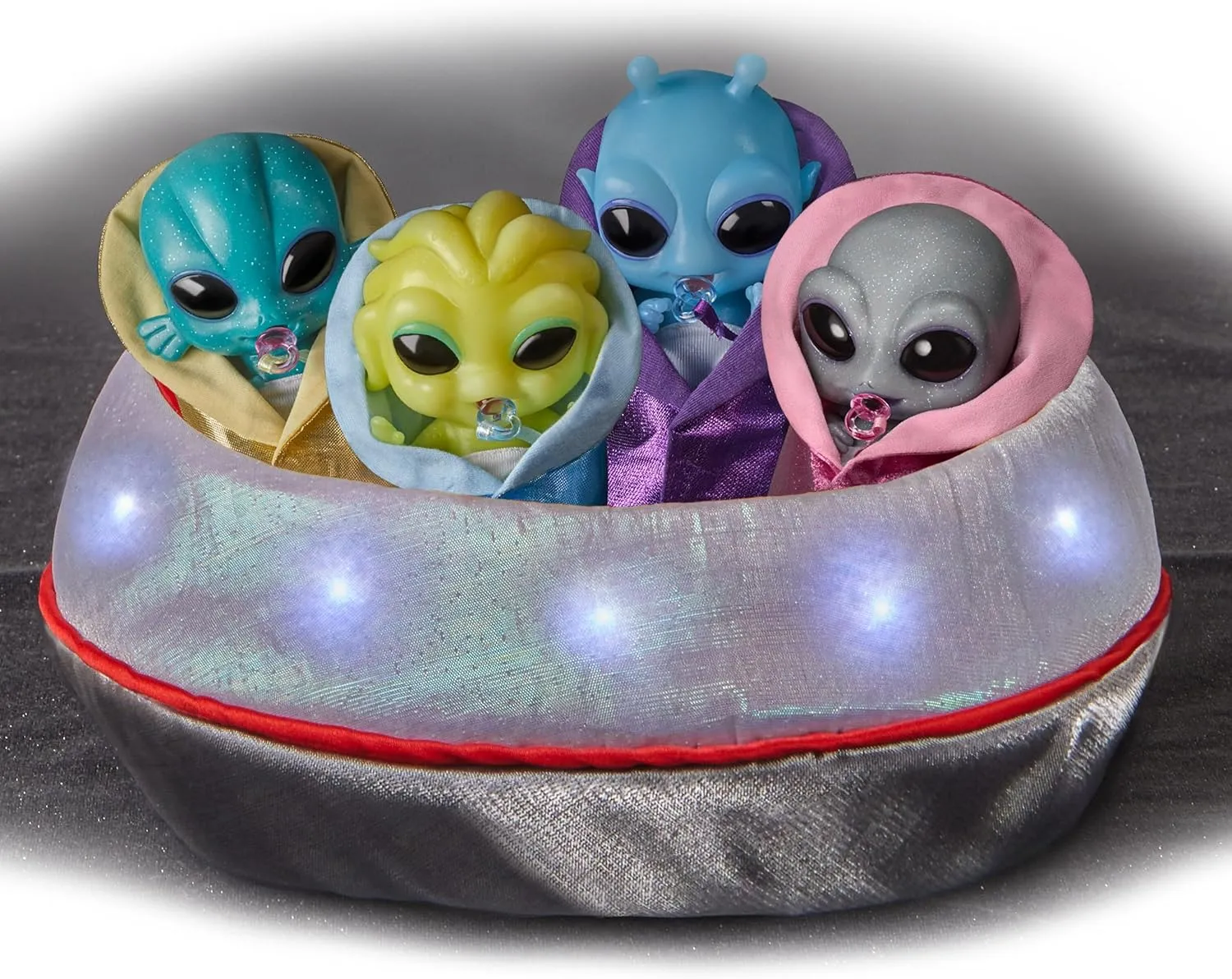 The Ashton-Drake Musical UFO Display with LED Lights for 4-inch Silicone Alien Baby Dolls, TrueTouch Collectible Fantasy Dolls