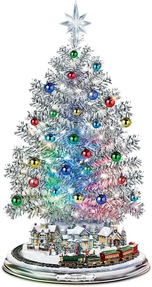 The Bradford Exchange Thomas Kinkade Silver Blessings Christmas Tree