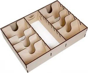 The Broken Token Race for The Galaxy Compatible Game Organizer - Wood Storage Box with Multiple Adjustable Dividers and Rows