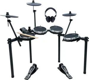 The ONE Electric Drum Set, Electronic Drum Set for Adult/Kid, Drum Set with 333 Sounds, 4 Mesh Drum Pads, 2 Switch Pedals, Headphones, Sticks & Drum App, Support Bluetooth/USB MIDI/AUX Out