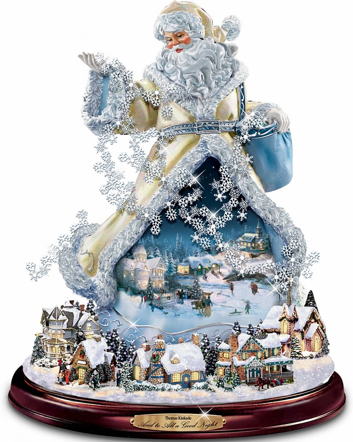 The Bradford Exchange Thomas Kinkade Moving Santa Claus Tabletop Figurine: and to All A Good Night