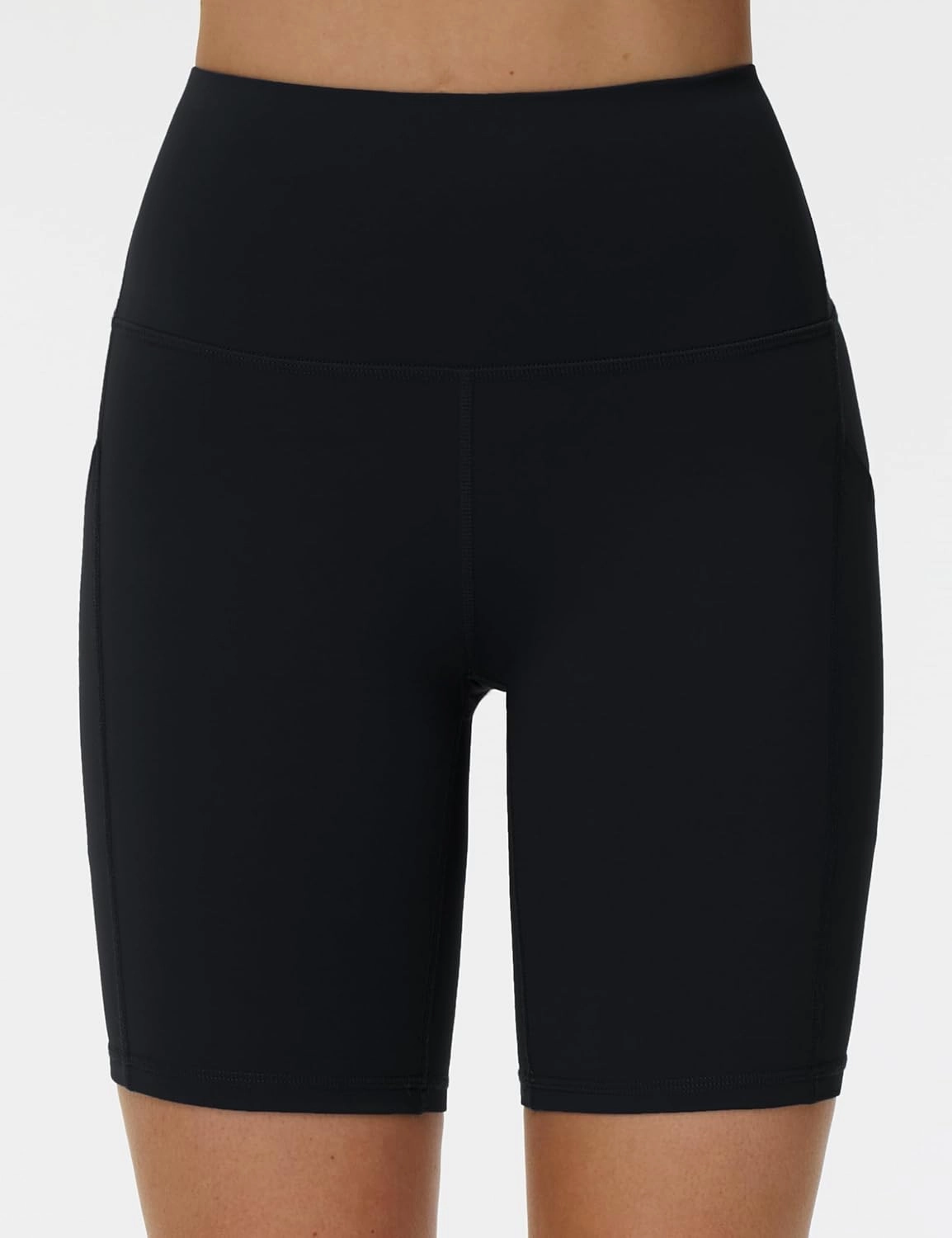 THE GYM PEOPLE Women's High Waist Workout Shorts Stretchy Tummy Control Yoga Biker Running Shorts with Pockets