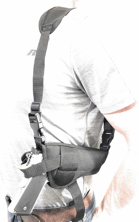 This Horizontal Double Shoulder Holster Fits All Auto's with 4" to 5" Barrels Beretta,Bersa,Browning,CZ,Colt,Glock,H&K,Hi-Point,Kimber,Ruger,Sig Sauer,Smith & Wesson,Springfield,Star,Taurus,Walther