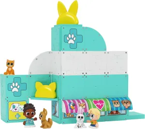 Tile Town Pet Vet Magnetic Tiles Construction Building Playset   Figures, Kids 3-6 , New Action Tiles for Action Play, Realistic Builds, Creative Toy, Great Gift for Boys & Girls