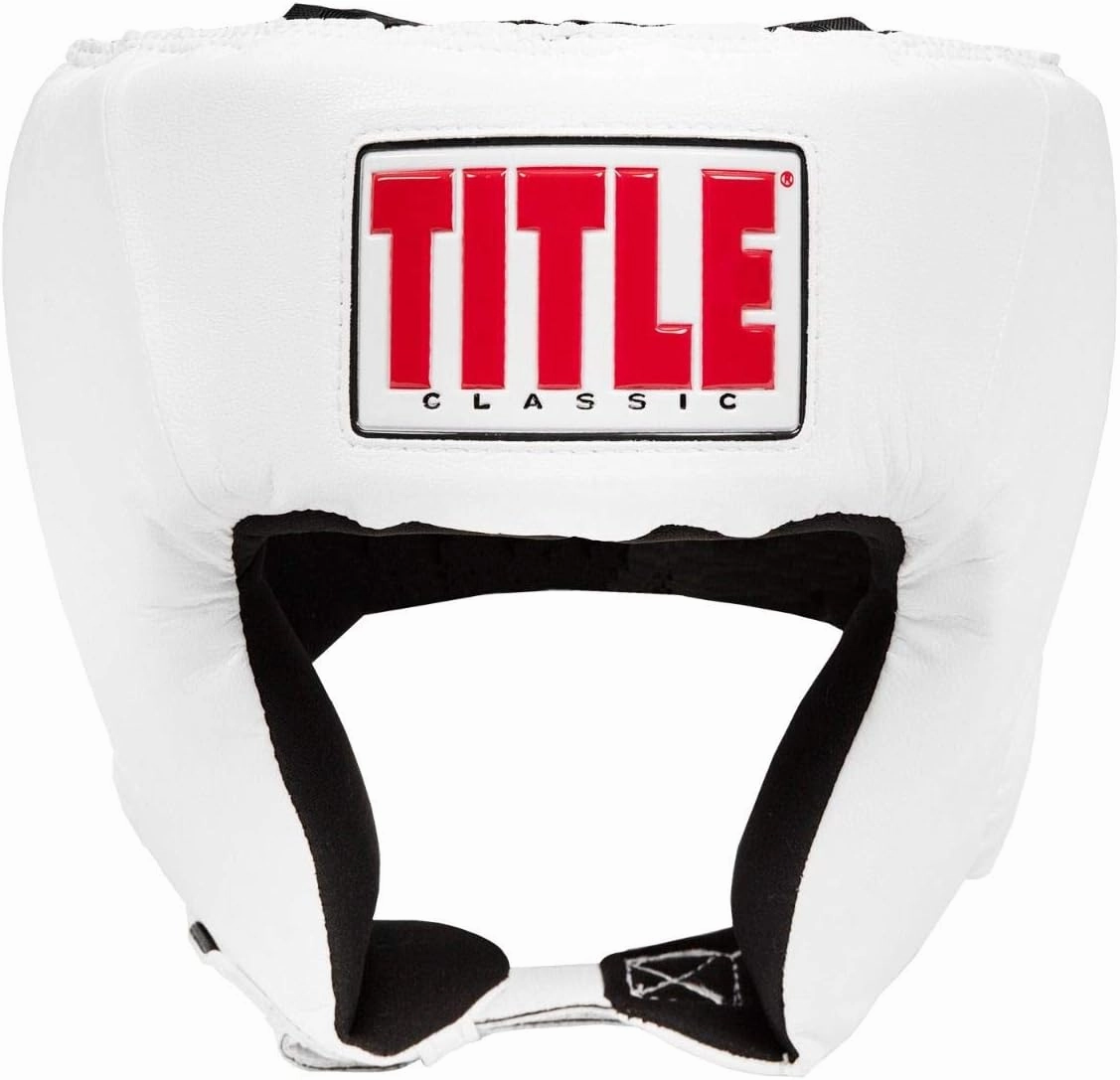 TITLE Boxing Classic USA Boxing Competition Open Face Headgear - Approved for Sparring & Competition; Protects Face & Chin