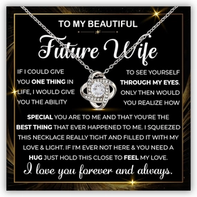 To My Future Wife Necklace Sterling Silver, To My Future Wife Necklace For Christmas, Birthday Gifts For Future Wife, Valentine's Necklace Gifts For Future Wife From Future Husband
