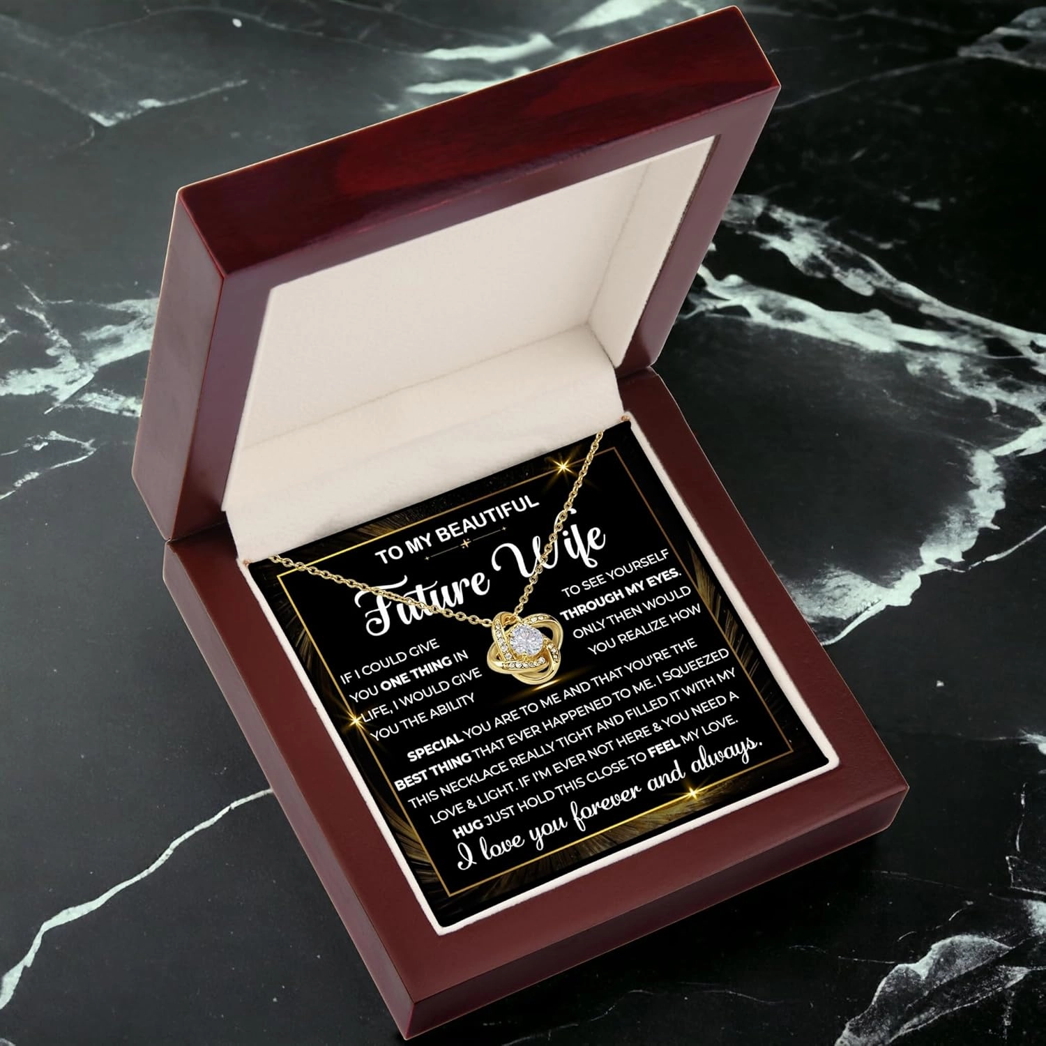 To My Future Wife Necklace Sterling Silver, To My Future Wife Necklace For Christmas, Birthday Gifts For Future Wife, Valentine's Necklace Gifts For Future Wife From Future Husband