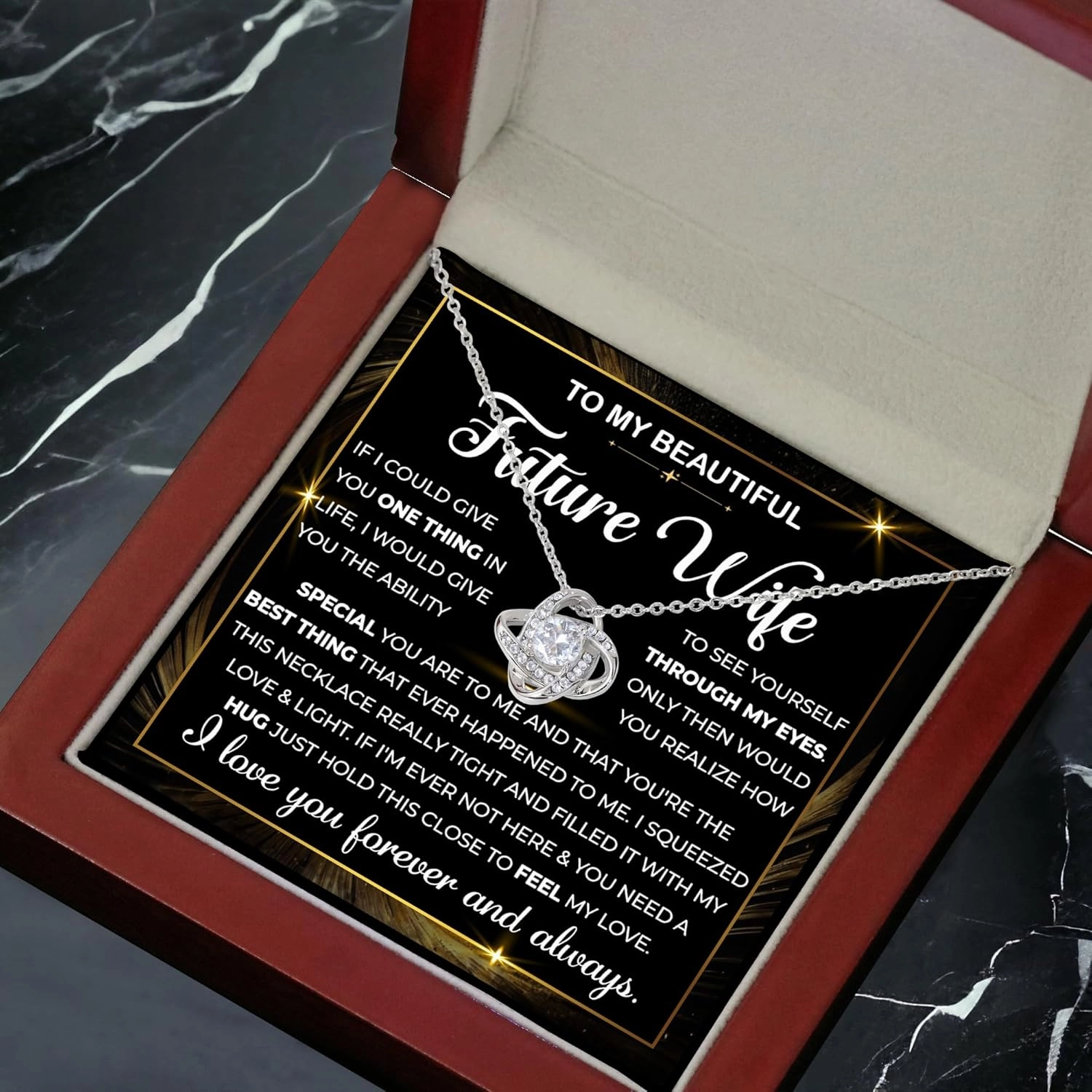 To My Future Wife Necklace Sterling Silver, To My Future Wife Necklace For Christmas, Birthday Gifts For Future Wife, Valentine's Necklace Gifts For Future Wife From Future Husband