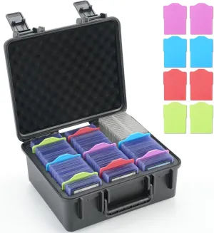 Toploader Storage Box for 3" x 4" 35PT Rigid Card Holder, Hard Shell Case Holds 360 Toploaders, fit Top Loader, Trading Cards, Sport Cards and Magnetic Card Holder