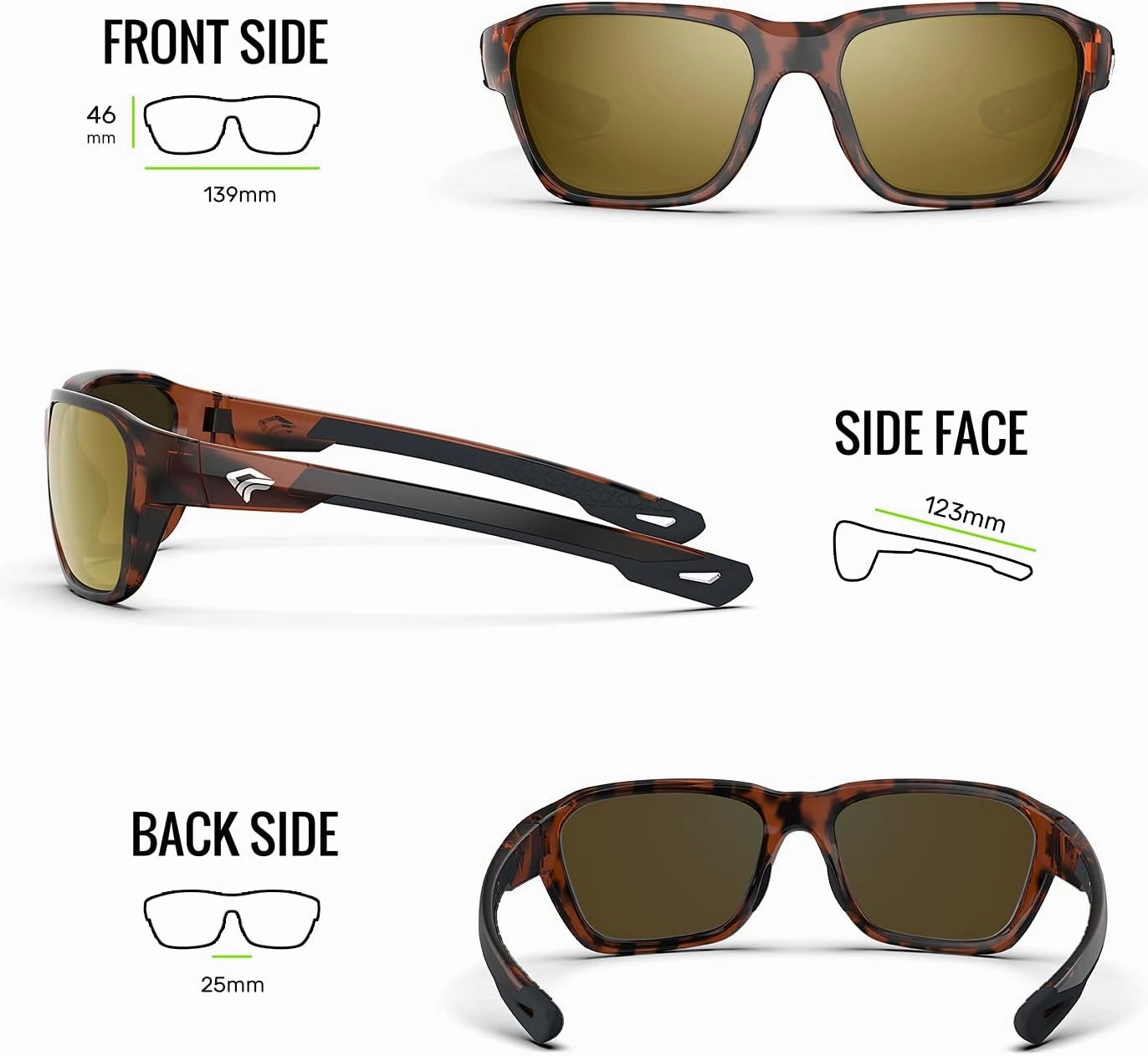 TOREGE Polarized Sunglasses for Men and Womens Oversized Sunglasses UV Protection, Baseball Golf Sun Glasses TR28 TR29 TR30