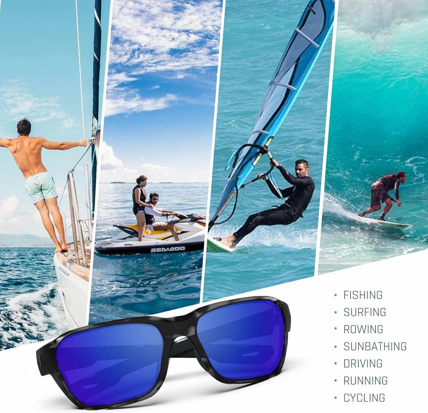 TOREGE Polarized Sunglasses for Men and Womens Oversized Sunglasses UV Protection, Baseball Golf Sun Glasses TR28 TR29 TR30
