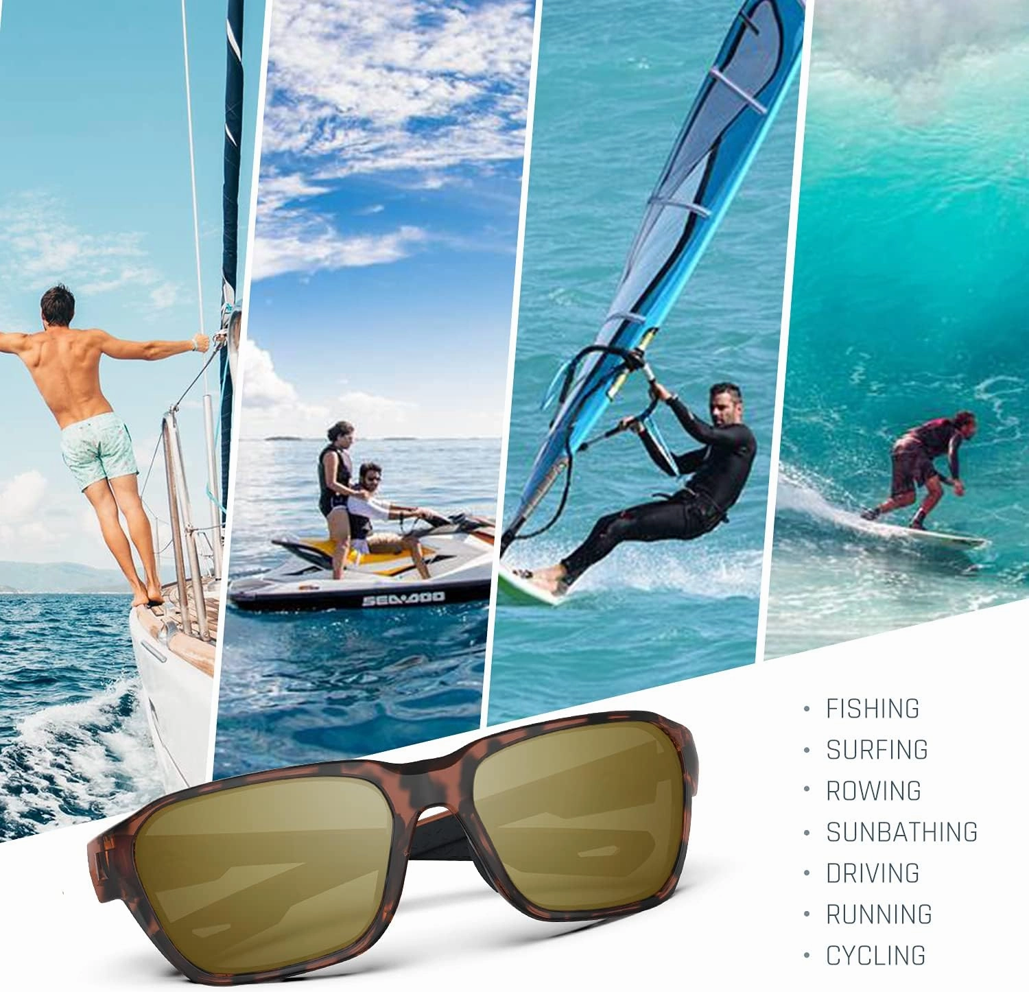 TOREGE Polarized Sunglasses for Men and Womens Oversized Sunglasses UV Protection, Baseball Golf Sun Glasses TR28 TR29 TR30