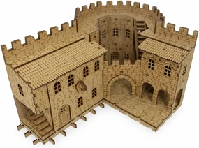 TowerRex Bastion D&D Terrain, Barrack Buildings, DND Accessories for Dungeons & Dragons, Pathfinder, Warhammer, Tabletop Battle Map, Wargaming Terrain for 28mm 32mm Miniatures