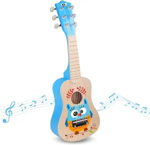 Toysters Wooden Toy Guitar Ukulele with Real Tuning | Colorful Musical Instrument for Toddler Boys and Girls | Fun Interactive Educational Toy Makes a Fantastic Children's Gift