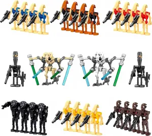 Toysvill Battle Robots Building Block Set for Kids | Generals   Droids Minifigures (28 PCS) with Weapons, TOYSVILL-BB-BD-28