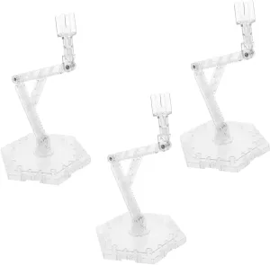 Toyvian Action Figure Stand with Attachable Base Flexible Support for Doll Models Precision Engineered Display Holder for Various Figures Clear Design for Enhanced Aesthetics