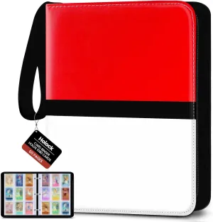 Trading Card Binder 1080 Pockets with 60 Removable Sleeves 9 Pockets Zip Trading Card Collection Binder Album Suitable for baseball Sports Cards and MTG TCG Cards